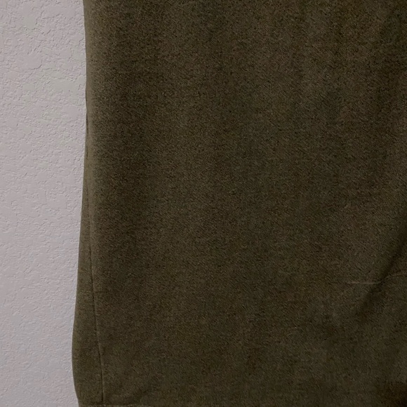 Lauren Ralph Lauren Heathered Olive Green Drawstring Waist Preppy Maxi Skirt M - Picture 7 of 14